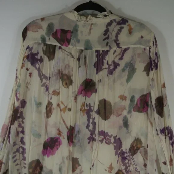 NEW REISS Rosa Romantic Floral Printed Blouse Size US 8 #337 - Picture 7 of 10
